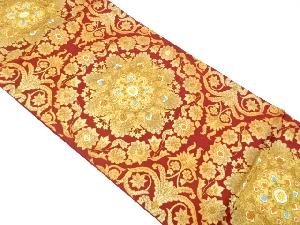 華紋に花更紗模様織り出し袋帯